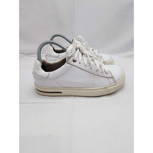 BIRKENSTOCK Low Top Leather Sneakers White Lace Up Size 39 S Used